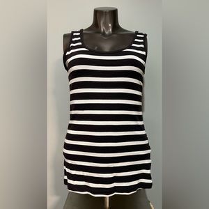 Company Ellen Tracy Black and White Medium Tank Top